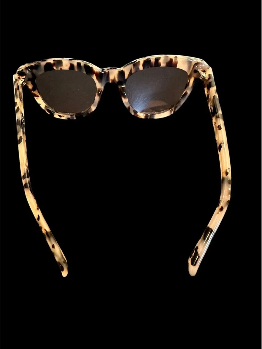 Chole Sunglasses Mirror Lenses Tan/Brown Frame EUC